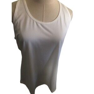 Soybu Top Women's Size Large White Tank Top Open Back Sleeveless